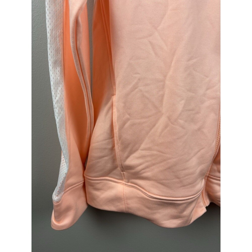 Under Armour Women’s Lg Long Sleeve Full Zip Hoodie Peach Mesh Accents - Picture 4 of 8